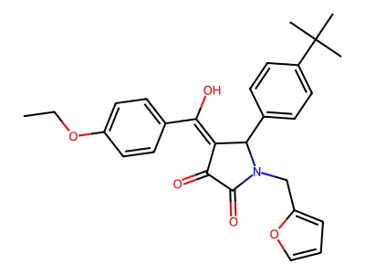 5-(4-tert-butylphenyl)-4-(4-ethoxybenzoyl)-1-[(furan-2-yl)methyl]-3-hydroxy-2,5-dihydro-1H-pyrrol-2-one structure