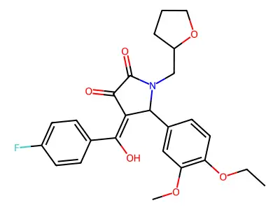 5-(4-ethoxy-3-methoxyphenyl)-4-(4-fluorobenzoyl)-3-hydroxy-1-[(oxolan-2-yl)methyl]-2,5-dihydro-1H-pyrrol-2-one structure
