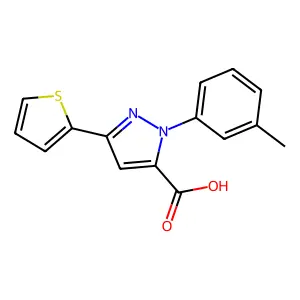 3-(Thiophen-2-YL)-1-M-tolyl-1H-pyrazole-5-carboxylic acid structure