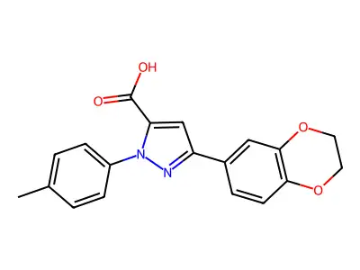 3-(2,3-Dihydrobenzo[B][1,4]dioxin-7-YL)-1-P-tolyl-1H-pyrazole-5-carboxylic acid structure