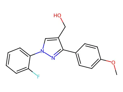 (1-(2-Fluorophenyl)-3-(4-methoxyphenyl)-1H-pyrazol-4-YL)methanol structure