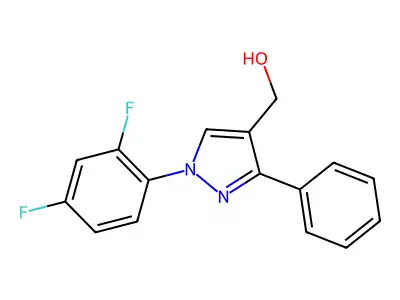 (1-(2,4-Difluorophenyl)-3-phenyl-1H-pyrazol-4-YL)methanol structure