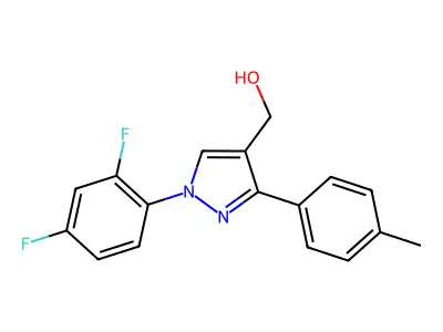 (1-(2,4-Difluorophenyl)-3-P-tolyl-1H-pyrazol-4-YL)methanol structure