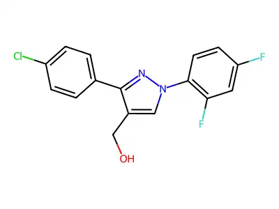 (3-(4-Chlorophenyl)-1-(2,4-difluorophenyl)-1H-pyrazol-4-YL)methanol structure