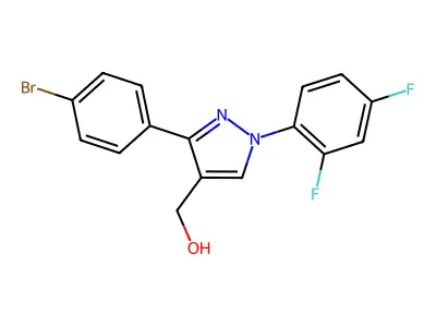 (3-(4-Bromophenyl)-1-(2,4-difluorophenyl)-1H-pyrazol-4-YL)methanol structure