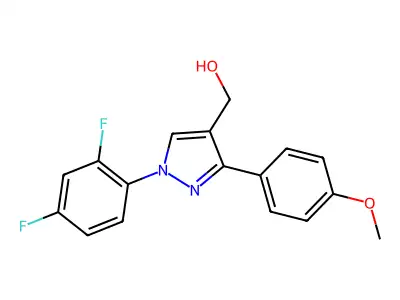 1-(2,4-Difluorophenyl)-3-(4-methoxyphenyl)-1H-pyrazole-4-methanol structure