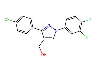 1-(3-Chloro-4-fluorophenyl)-3-(4-chlorophenyl)-1H-pyrazole-4-methanol structure