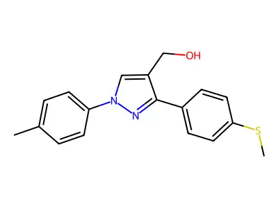 (1-(4-Methylphenyl)-3-(4-(methylthio)phenyl)-1H-pyrazol-4-YL)methanol structure