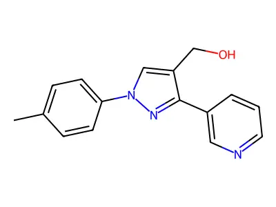 (3-(Pyridin-3-yl)-1-(p-tolyl)-1H-pyrazol-4-yl)methanol structure