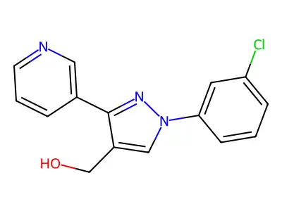 (1-(3-Chlorophenyl)-3-(pyridin-3-YL)-1H-pyrazol-4-YL)methanol structure