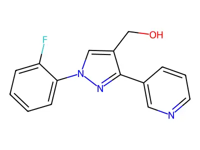 (1-(2-Fluorophenyl)-3-(pyridin-3-YL)-1H-pyrazol-4-YL)methanol structure