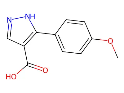 3-(4-Methoxyphenyl)-1H-pyrazole-4-carboxylic acid structure