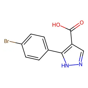3-(4-Bromophenyl)-1H-pyrazole-4-carboxylic acid structure
