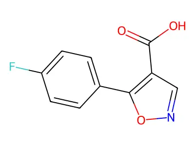 5-(4-Fluorophenyl)isoxazole-4-carboxylic acid structure
