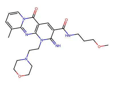 2-imino-N-(3-methoxypropyl)-10-methyl-1-(2-morpholinoethyl)-5-oxo-2,5-dihydro-1H-dipyrido[1,2-a:2',3'-d]pyrimidine-3-carboxamide structure