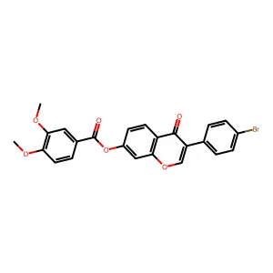 3-(4-bromophenyl)-4-oxo-4H-chromen-7-yl 3,4-dimethoxybenzoate structure
