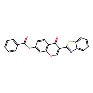 3-(benzo[d]thiazol-2-yl)-4-oxo-4H-chromen-7-yl benzoate structure