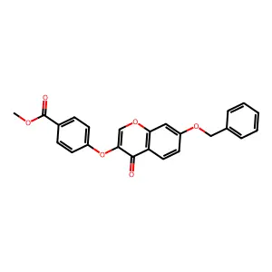 Methyl 4-(4-oxo-7-phenylmethoxychromen-3-yl)oxybenzoate structure