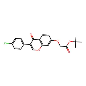 tert-butyl 2-((3-(4-chlorophenyl)-4-oxo-4H-chromen-7-yl)oxy)acetate structure