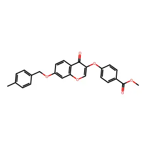 methyl 4-((7-((4-methylbenzyl)oxy)-4-oxo-4H-chromen-3-yl)oxy)benzoate structure