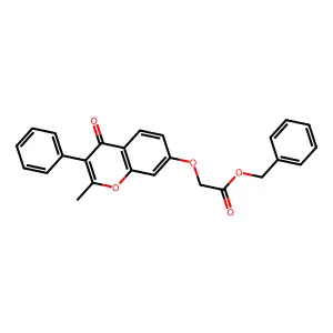 Benzyl 2-(2-methyl-4-oxo-3-phenylchromen-7-yl)oxyacetate structure