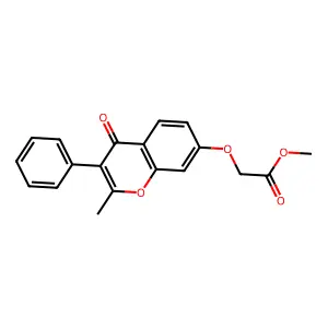 Methyl 2-(2-methyl-4-oxo-3-phenylchromen-7-yl)oxyacetate structure
