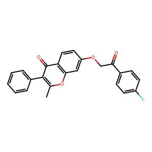 7-[2-(4-Fluorophenyl)-2-oxoethoxy]-2-methyl-3-phenylchromen-4-one structure