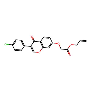 Prop-2-enyl 2-[3-(4-chlorophenyl)-4-oxochromen-7-yl]oxyacetate structure