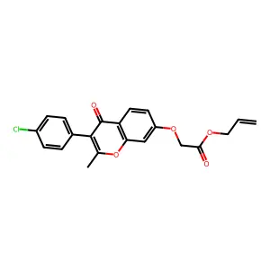 allyl 2-((3-(4-chlorophenyl)-2-methyl-4-oxo-4H-chromen-7-yl)oxy)acetate structure