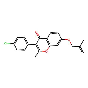 3-(4-chlorophenyl)-2-methyl-7-((2-methylallyl)oxy)-4H-chromen-4-one structure