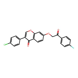 3-(4-Chlorophenyl)-7-[2-(4-fluorophenyl)-2-oxoethoxy]chromen-4-one structure
