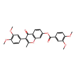3-(3,4-dimethoxyphenyl)-2-methyl-4-oxo-4H-chromen-7-yl 3,4-dimethoxybenzoate structure