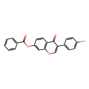 3-(4-chlorophenyl)-4-oxo-4H-chromen-7-yl benzoate structure