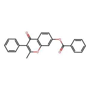 2-methyl-4-oxo-3-phenyl-4H-chromen-7-yl benzoate structure