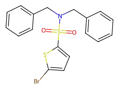 N,N-dibenzyl-5-bromothiophene-2-sulfonamide structure