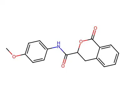 N-(4-methoxyphenyl)-1-oxo-3,4-dihydroisochromene-3-carboxamide structure