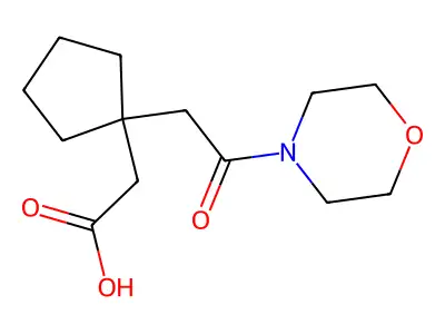 2-{1-[2-(Morpholin-4-yl)-2-oxoethyl]cyclopentyl}acetic acid structure