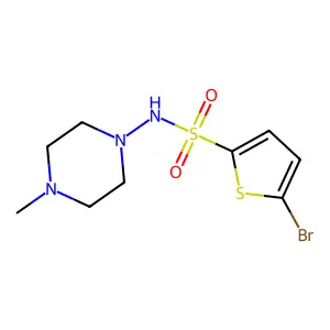 5-bromo-N-(4-methyl-1-piperazinyl)-2-thiophenesulfonamide structure