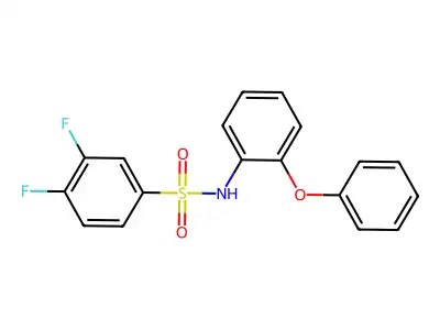 3,4-difluoro-N-(2-phenoxyphenyl)benzenesulfonamide structure