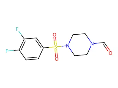 4-(3,4-Difluorobenzenesulfonyl)piperazine-1-carbaldehyde structure