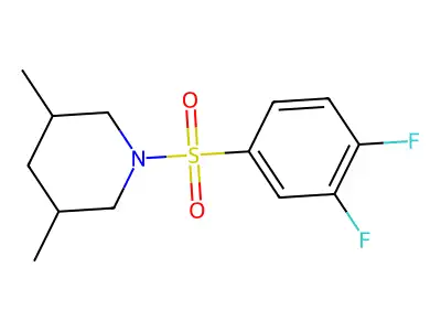 1-(3,4-Difluorobenzenesulfonyl)-3,5-dimethylpiperidine structure