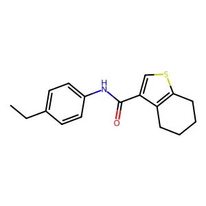 N-(4-ethylphenyl)-4,5,6,7-tetrahydro-1-benzothiophene-3-carboxamide structure