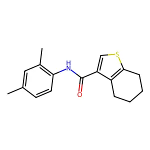 N-(2,4-dimethylphenyl)-4,5,6,7-tetrahydro-1-benzothiophene-3-carboxamide structure