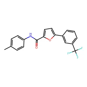 N-(4-methylphenyl)-5-[3-(trifluoromethyl)phenyl]furan-2-carboxamide structure