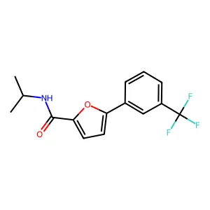 N-propan-2-yl-5-[3-(trifluoromethyl)phenyl]furan-2-carboxamide structure