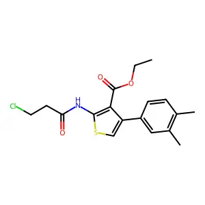 Ethyl 2-(3-chloropropanamido)-4-(3,4-dimethylphenyl)thiophene-3-carboxylate structure