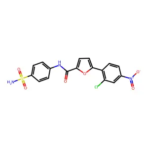 5-(2-chloro-4-nitrophenyl)-N-(4-sulfamoylphenyl)furan-2-carboxamide structure