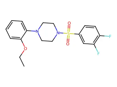 1-[(3,4-Difluorophenyl)sulfonyl]-4-(2-ethoxyphenyl)piperazine structure