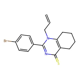 1-allyl-2-(4-bromophenyl)-5,6,7,8-tetrahydro-4(1H)-quinazolinethione structure