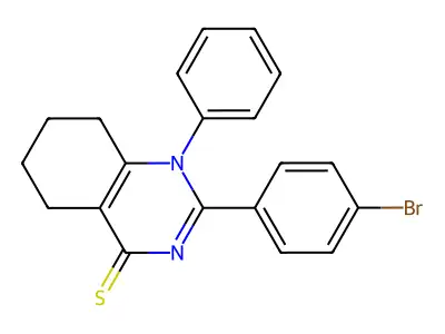 2-(4-Bromophenyl)-1-phenyl-5,6,7,8-tetrahydroquinazoline-4-thione structure